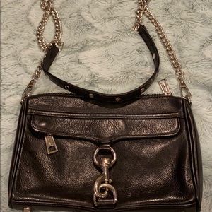 Rebecca Minkoff black leather cross body purse